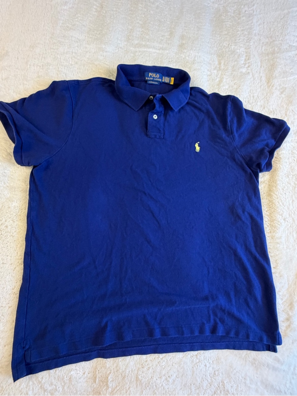 Polo by Ralph Lauren Royal Blue Short-Sleeve Polo with Yellow Pony